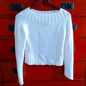 Moda International White Crew Neck Sweater
